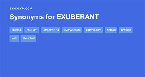 exuberance synonym|another word for exuberant.